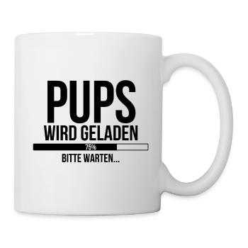 Pups wird geladen bitte warten - Tasse - Weiß - Rechts
