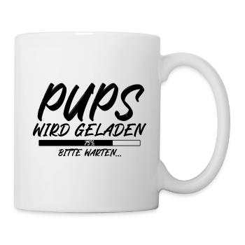 Pups wird geladen bitte warten - Tasse - Weiß - Rechts