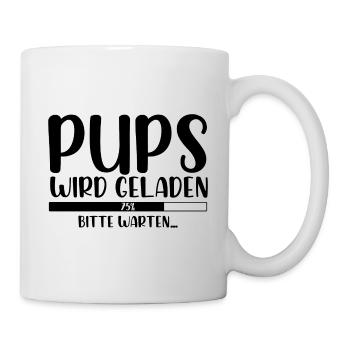 Pups wird geladen bitte warten - Tasse - Weiß - Rechts