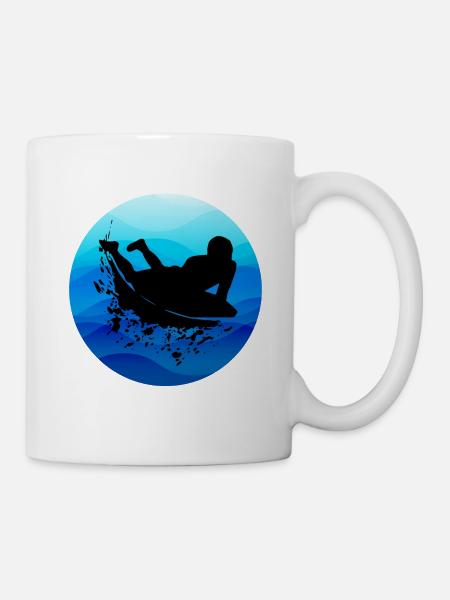 Bodyboard Bodyboarder Surf Sea Water Sport - Mug blanc - blanc