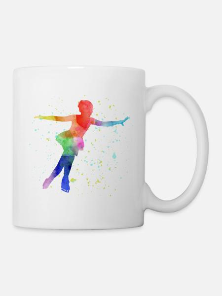 Eiskunstlauf Eiskunstlauf Schlittschuh Schlittschuh Tanz Wintersport - Tasse - Weiß