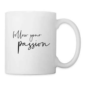 Suivez votre passion - Mug blanc - blanc - Droite