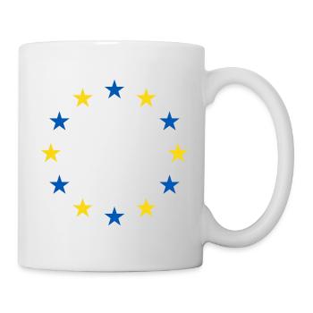 Ukraine EU Flagge Freiheit Frieden - Tasse - Weiß - Rechts