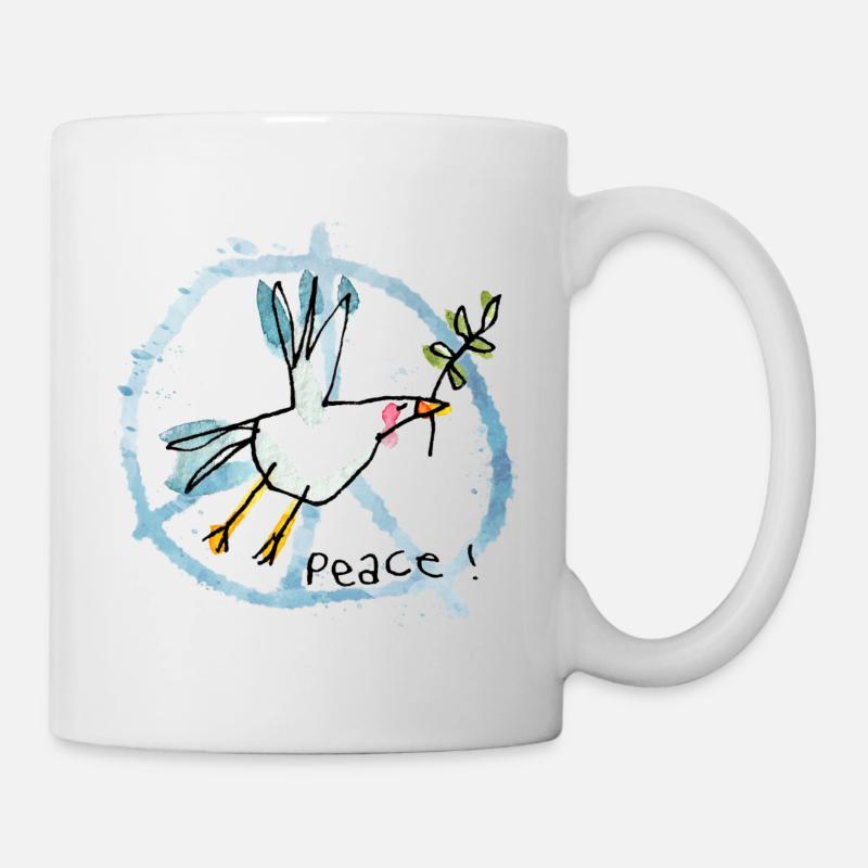 Peace / Peacemöwe / Light Edition - Tasse - Weiß