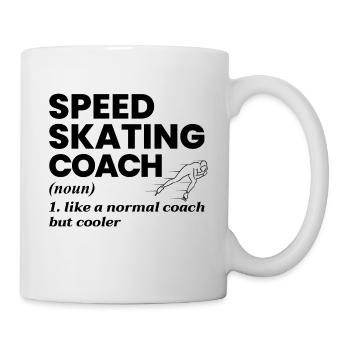 Speed Skating Ice Skater Skate Coach Winter Sports - Mug - white - Right
