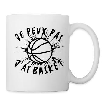 Je peux pas j' ai basket humour basket-ball cadeau - Mug blanc - blanc - Droite