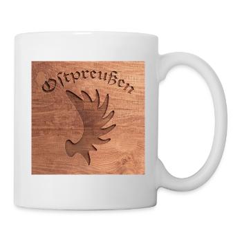 Alte Heimat Ostpreußen - Elchschaufel Symbol 3 - Tasse - Weiß - Rechts