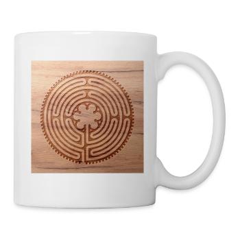 Chartres Labyrinth Short Way - Wood Cut Out 1 - Mug - white - Right