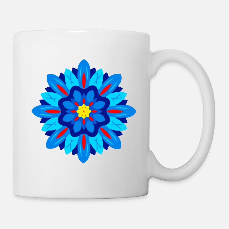 Fleurs Mandala - Mug blanc - blanc