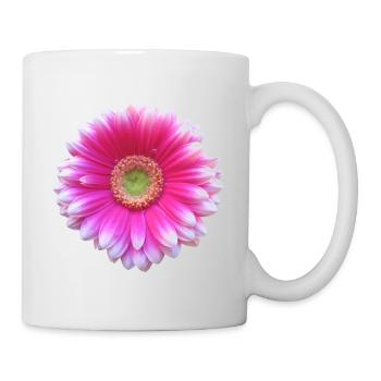 Gerbera pink Blüte Blume Blumenranke floral blumig - Tasse - Weiß - Rechts