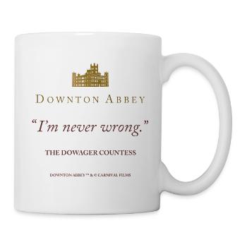 Downton Abbey I'm Never Wrong Dowager Countess - Mug - white - Right