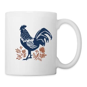 Hahn - Tasse - Weiß - Rechts