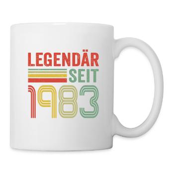 Legendär seit 1983 jahrgang 1983 - Tasse - Weiß - Rechts