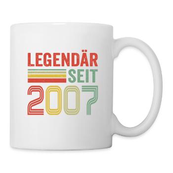 Legendär seit 2007 jahrgang 2007 - Tasse - Weiß - Rechts