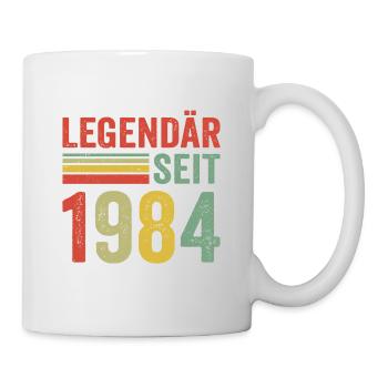 Legendär seit 1984 jahrgang 1984 - Tasse - Weiß - Rechts