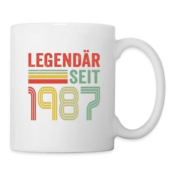 Legendär seit 1987 jahrgang 1987 - Tasse - Weiß - Rechts