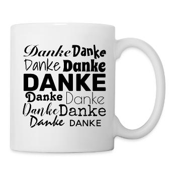 DANKE - DANKESCHÖN - DANKBARKEIT - DANKBAR - Tasse - Weiß - Rechts