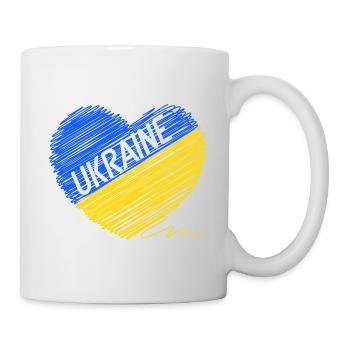 Ukraine Flag - Pray For Ukraine - Viva Ukraine - Mug - white - Right