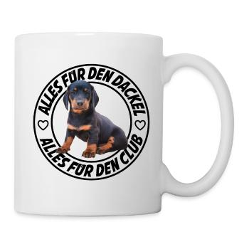 Alles für den Dackel Alles für den Club - Tasse - Weiß - Rechts