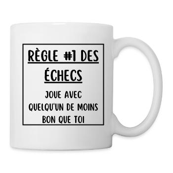 Cadeau échec humour joueur échec echecs - Mug blanc - blanc - Droite