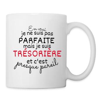 trésorière c'est presque pareil - Mug blanc - blanc - Droite