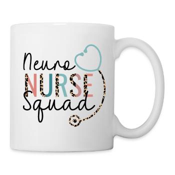Neuro Infirmière Léopard Stéthoscope Cœur - Mug blanc - blanc - Droite