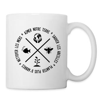 Journée de la Terre - sauvons notre planète terre - Mug blanc - blanc - Droite