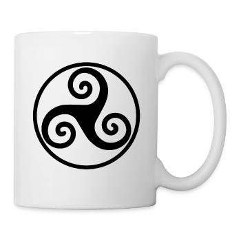 Triskele Celtic circle - Mug - white - Right