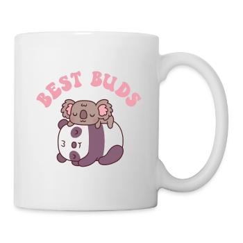 Süßer schlafender Panda und Koala tragen beste Knospen - Tasse - Weiß - Rechts