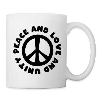 Peace and love and unity - Tasse - Weiß - Rechts