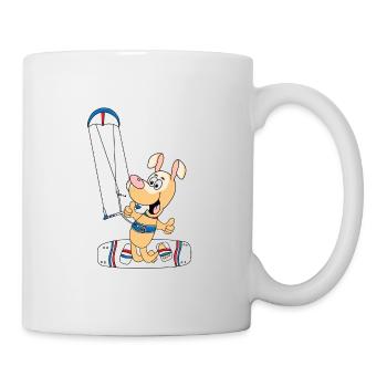 KITER - KITE - KITESURFEN - KITESURFER - HUND - Tasse - Weiß - Rechts