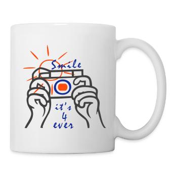Fotoapparat, Foto - Tasse - Weiß - Rechts