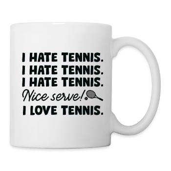 Je déteste le tennis - Mug blanc - blanc - Droite