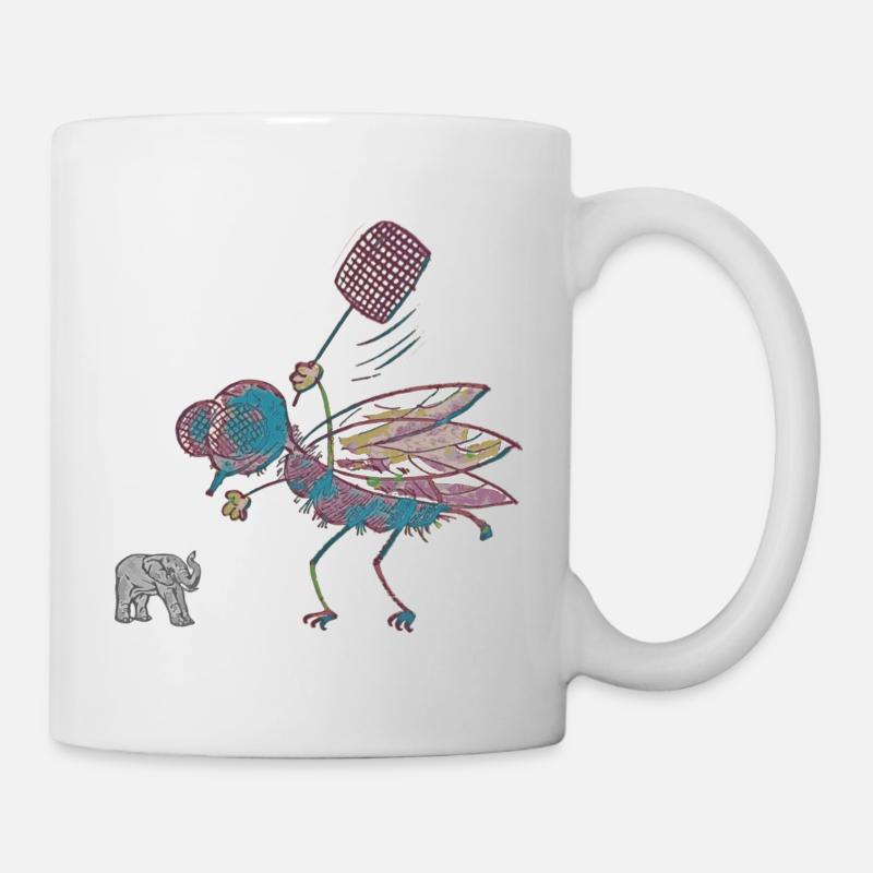 Mücke - Tasse - Weiß