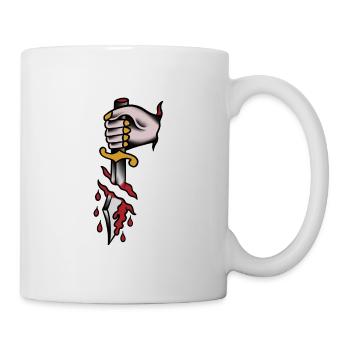 Blutdolch im Stil der alten Schule - Tasse - Weiß - Rechts