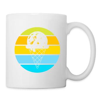 Retro Ice Cream Blue - Tasse - Weiß - Rechts