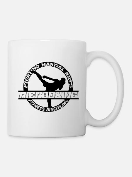Kickboxing Kickboxer Fitness Martial Arts - Mug - white