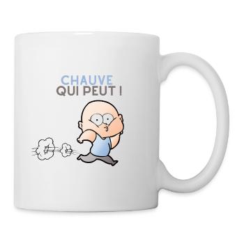 Chauve qui peut ! Cadeau drôle pour homme chauve - Mug blanc - blanc - Droite