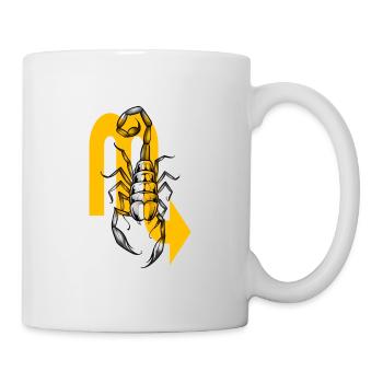 Astrologisches Symbol des Skorpions - Tasse - Weiß - Rechts