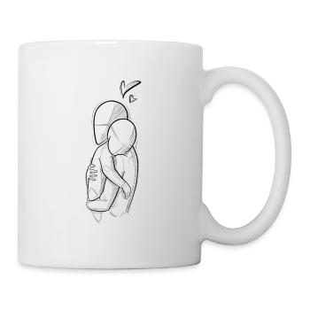 Maternal or paternal love - sketch drawing - Mug - white - Right