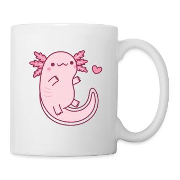Süßer molliger Axolotl - Tasse - Weiß - Rechts