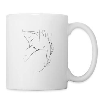 Maman aime son bébé - dessin style brouillon - Mug blanc - blanc - Droite