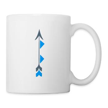 Bow arrow traditional drawing - Mug - white - Right