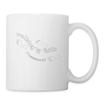 Christlicher Bibelvers Gehen im Glauben 2 - Tasse - Weiß - Rechts
