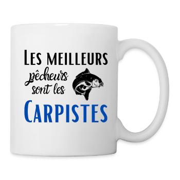 Les meilleurs sont les Carpistes, cadeau pêche - Mug blanc - blanc - Droite