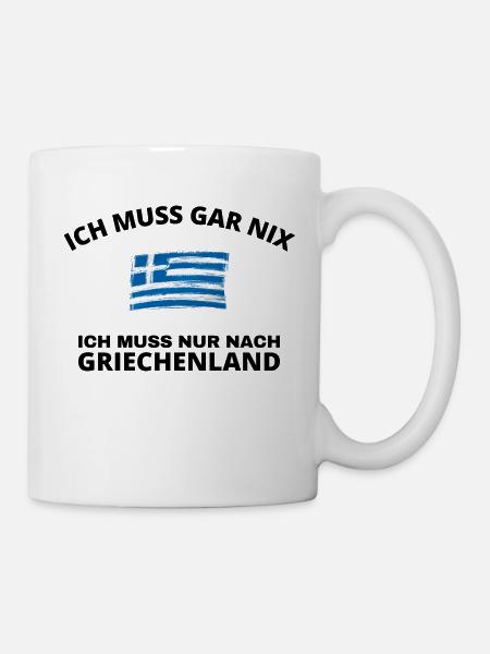 Griechenland lustiger Spruch - Tasse - Weiß