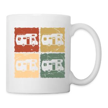 Motorhome with a vintage look - Mug - white - Right