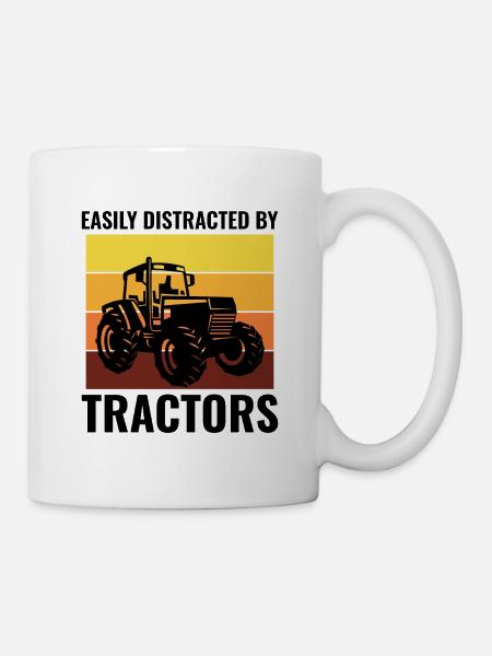 Agriculteur Agricole Agriculture Tracteur Drôle - Mug blanc - blanc