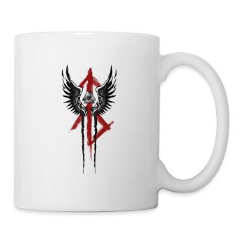 Ailes de Valkyrie et symbole nordique Valknut - Mug blanc - blanc - Droite