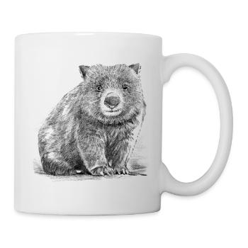 Wombat Realistic Handrawn - Tasse - Weiß - Rechts